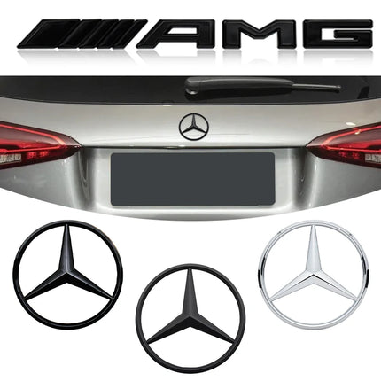 1Pcs ABS Car Rear Decal Trunk Emblem Sticker Mercedes Benz Replace Accessories For W204 W222 W205 W177 W212 W213 X253 W203 W176