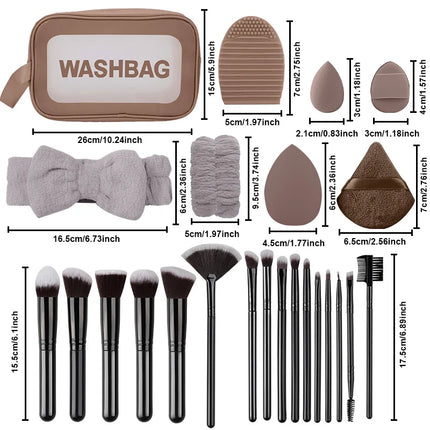NEW 16PCS Professional Makeup Brush Set Soft Fluffy Eyeshadow Foundation Concealer Blending Blush Brush Kabuki Women Beauty Tool