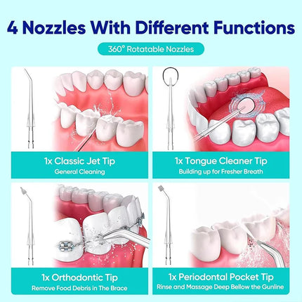 Oral Irrigator Dental Water Flosser for Teeth Portable Mouth Washing Machine Rechargeable Dental Water Jet for Dental cleaning