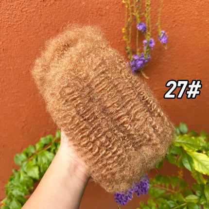4C Afro Kinky Bulk Human Hair Extensions Crochet Human Hair 10-18 Inch Peruvian Hair for Mini Twist Braids Dreadlocks Extensions