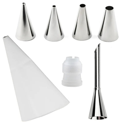 DIY Reusable Puff Cake Icing Piping Tip Silicone Pastry Bag Cream Cupcake Butter Tube Nozzle Decor Baking Bags Kitchen Tools