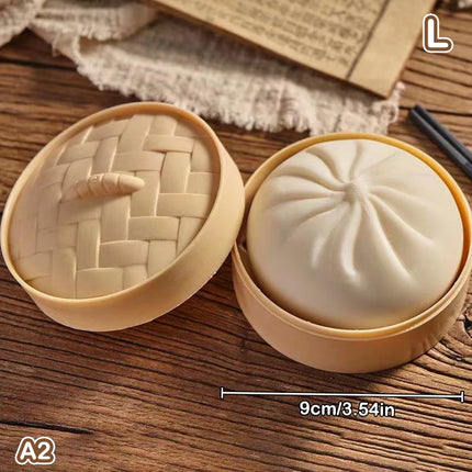 1Pc/Set Simulation Dumpling Steamed Bun Squeeze Toy Soft Stress Relief Fidget Toy Anxiety Relief Decompression Dough Toy