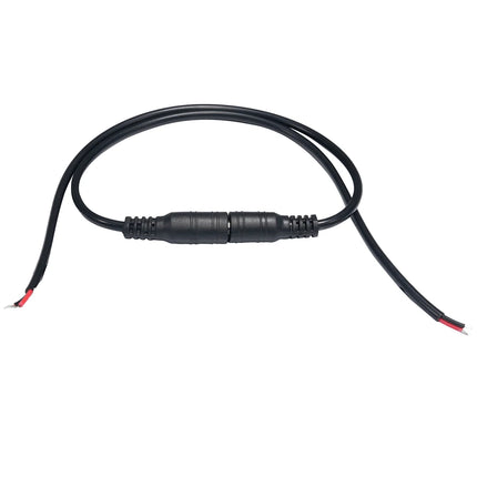 5Pcs Black 5.5 x 2.1mm DC Plug Jack Connector Cable Pigtail 12V Male Female 5.5*2.1 DC Adapter for 5050 3528 LED Strip Light