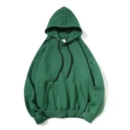 Thickened Fleece Hoodie Women's Long Sleeve Loose Fit Blank Version Autumn Winter New Style Korean Style Solid Color Sweatshirt