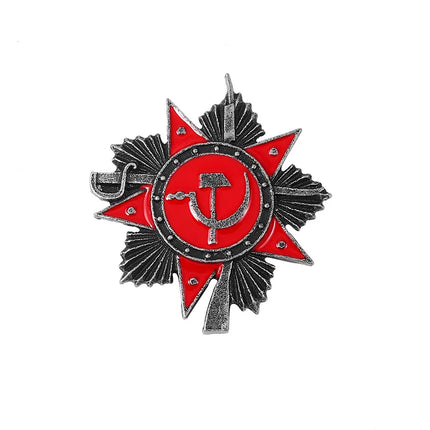 Russia Flag Enamel Pins Custom Brooches Simple Lapel Badges Peace and Love Jewelry Gift for Friends