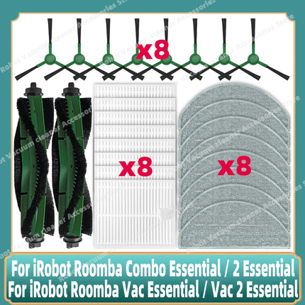 Compatible For iRobot Roomba 105 Combo, Roomba Combo Essential / 2 Essential  Main Side Brush Hepa Filter Mop Dust Bag Parts