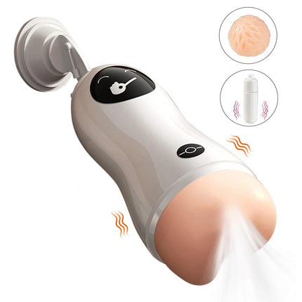 Suction Cup Masturbator For Men Sex Toy Silicone Artificial Vagina Realistic Pussy Pocket Penis Masturbation Cup Adult Games Toy