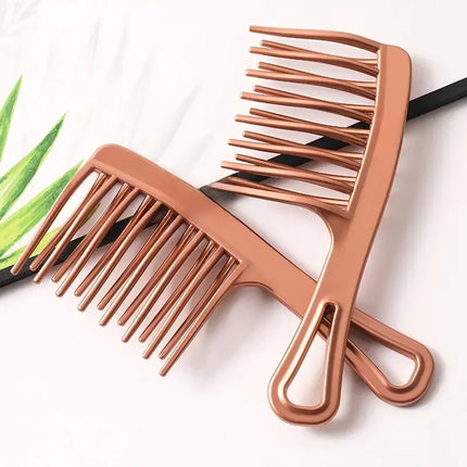 Double row big tooth comb wide tooth ladies special perm curly plastic large fluffy long hair styling comb