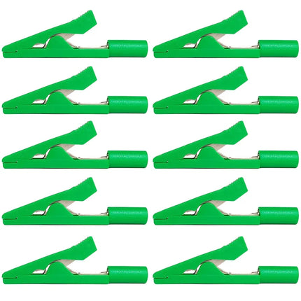 40/10 Pcs Insulated Solderable Alligator Clips with Pure Copper Jaws for Safe Electronics Testing