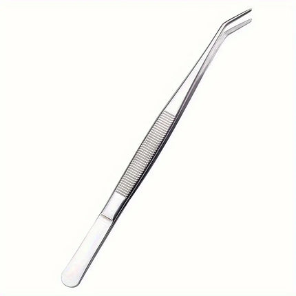 1/2/5pcs Stainless Steel Multi-Purpose Tweezers Perfect For Nail Art, Dental Crystals Cotton Picking,Dental Oral Mirror Care Kit