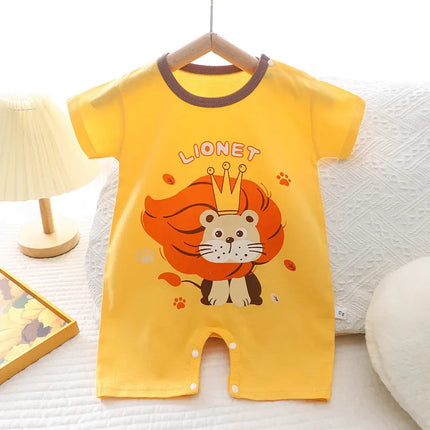 2025 Infant Toddler Crawling Clothes Cotton Summer Boys Girls Thin Male Baby Female Short-sleeved Romper suit Children's Onesie