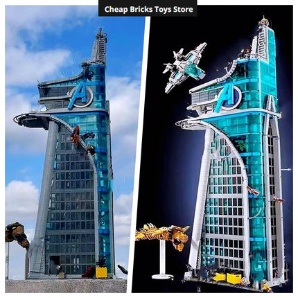 Cheapest 2026 Moc The Bugle Building Of Daily Avengers Tower Bricks Building Blocks Model Christmas Toy for Family Decor Gifts