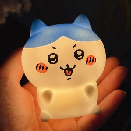 Chiikawa Anime LED Night Light  Hachiware  Usagi Rabbit Lamp Bedroom Desktop Decor Birthday Gift for Children Best Gift Toy