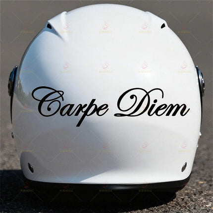 1pc Carpe Diem Motorcycle Stickers for Motorcycle Fairings Helmet Car Window Scooters Body Waterproof  Universal Vinyl Decals