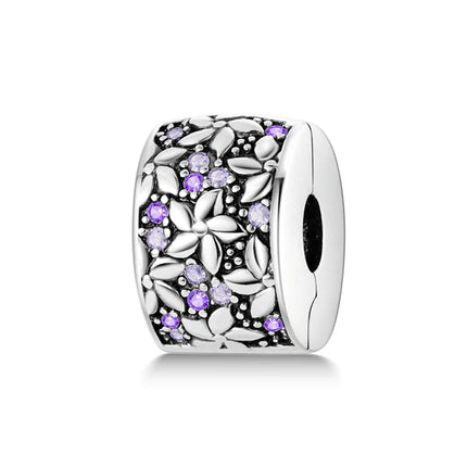 Charm Hot Sales 925 Sterling Silver Charms Beads CZ pave Round Clip Charms Fit Original Bracelet Necklace Charms Jewelry Gift