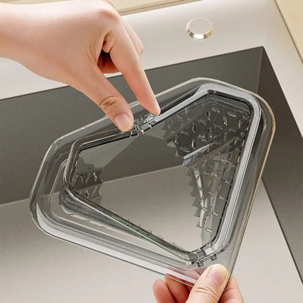 Separate Anti-leak Sink Drain Basket Filter Quickly Triangle Kitchen Sink Filter Strainer Magnetic Badge Holder