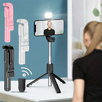 Phone holder Selfie Stick Wireless Tripod Stand Bluetooth Remote Extendable Tripod for iPhone Mobile Phone Tiktok Live Streaming