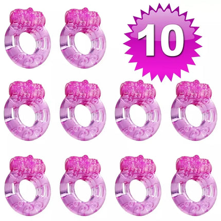 Vibrating Ring Vibrator Cock Ring Silicone Penis Ring Clit Stimulator Intimate Sex Toy Men Long Lasting Stronger Vibrators Ring