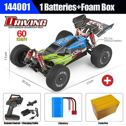 WLtoys 144001 144010 4WD RC Car 60KM/H 75KM/H High Speed Racing Car 2.4G Off-Road Drift Remote Control Vehicle Toys for Adults