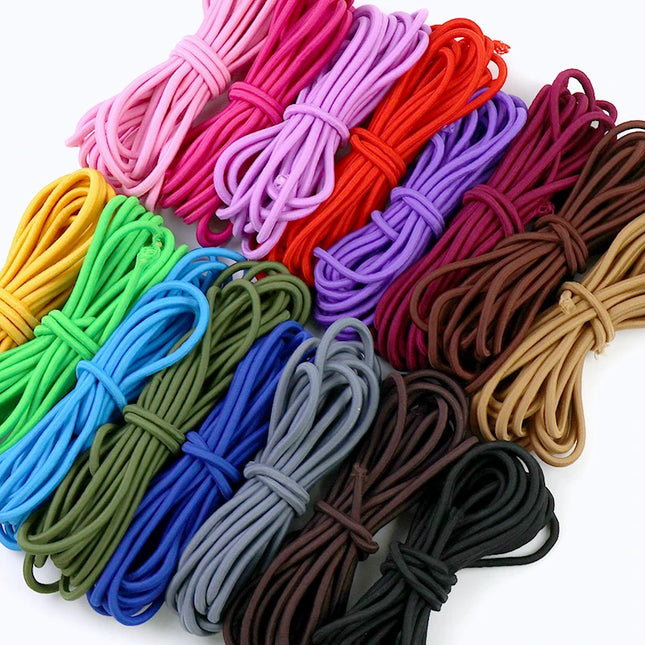 5/10/20Meters Meetee 5mm Colorful Elastic Cord for Hairband Straps Clothes Stretch Drawstring Bungee Cords Shoelaces Rubber Band
