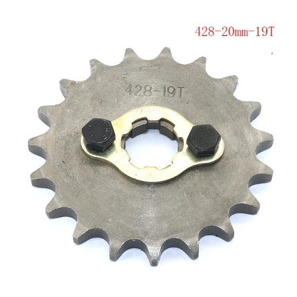 Front Engine 428# 10T 11T 12T 13T 14T 15T 16T 17T 18T 19T Teeth 17mm 20mm Chain Sprocket With Retainer Plate Locker