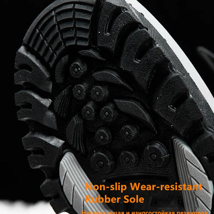 Brand Men's Winter Shoes Waterproof Men's Boots Warm Plush Couple Snow Boots Outdoor Non-slip Hiking Boots Men Work Ankle Boots