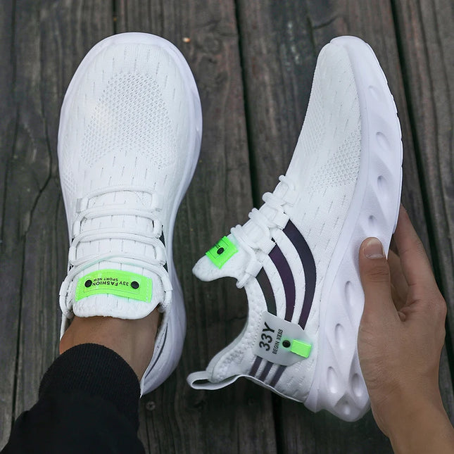 Men's Mesh Running Shoes Breathable Lightweight Sneakers Outdoor Mesh Black Running Shoes Athletic Jogging Tenis Walking Shoes