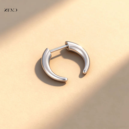 ZEMO 1 Piece 16G Horn Nose Ring Stainless Steel Threadless Septum Ring Spike Ox Horn Ear Helix Nostril Piercing Jewelry 8MM/10MM
