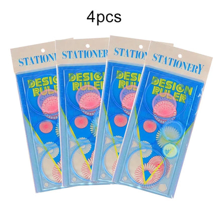 1/4/8PCS Children Painting Template Creative Gears Geometry Spirograph Drawing Stencils Set Art Crafts Kids Educational Toy TMZ