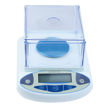 500gx0.001g Electronic Balance Scale with Windshield High Precision Laboratory Solid Analytical Digital Precision Balance Scale