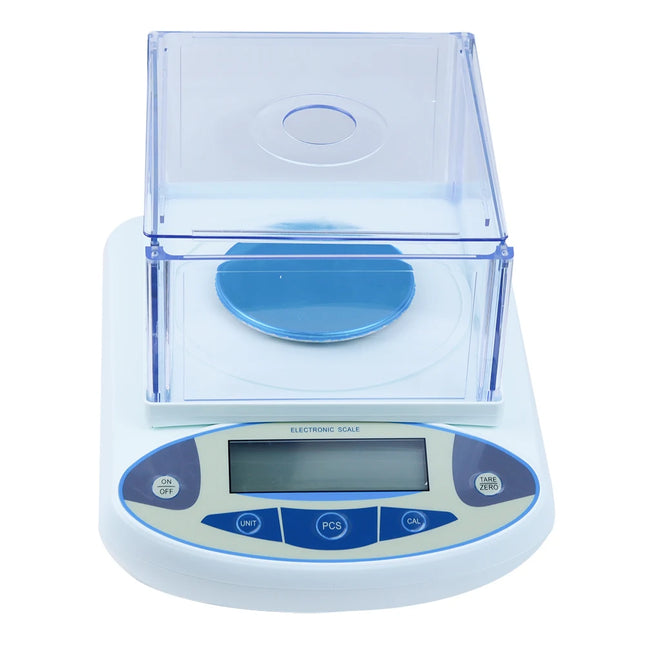 500gx0.001g Electronic Balance Scale with Windshield High Precision Laboratory Solid Analytical Digital Precision Balance Scale
