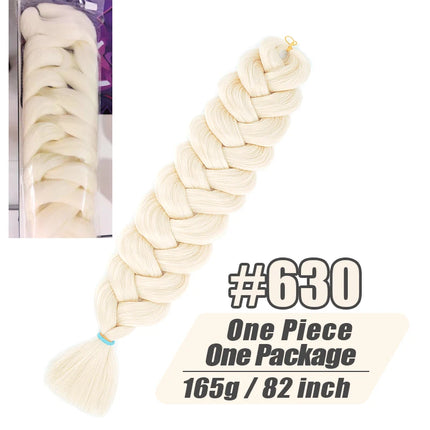 82 Inch Long Kanekalon Jumbo Braiding Hair Synthetic Braids Crochet Hair Extensions 165g Pre Stretched Braid For Black Women