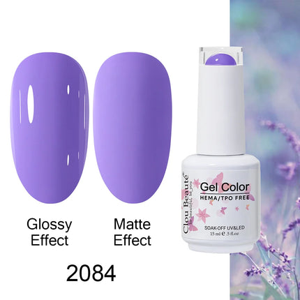 Clou Beaute 15ml HEMA TPO FREE Color Gel Nail Polish Nude Pink Red Green Collection Nail Gel Polish Glitter Soak Off UV LED Gel