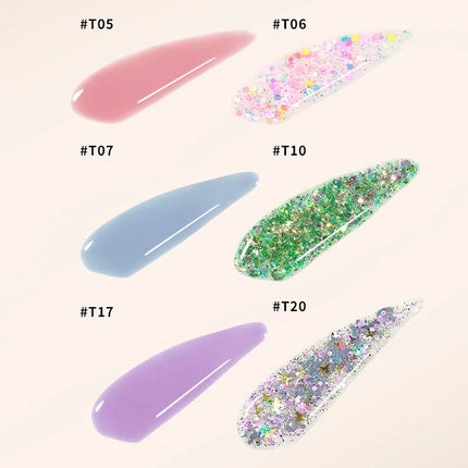 Pretty Colorful Glitter Nail Polish Reflective Candy Color Nail Varnish Semi Permanent UV Polish Nails Art Manicure Jelly Glue