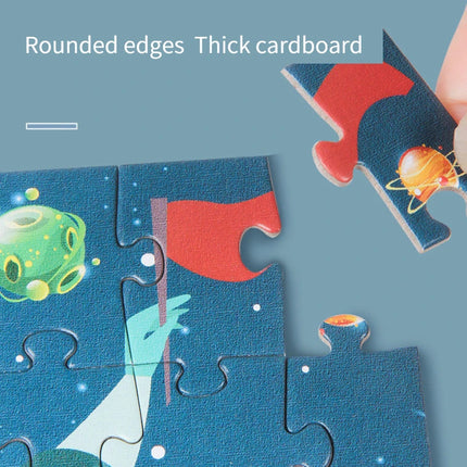 Mini 24 Pieces Kids Paper Puzzle Children Petit Puzzle Early Education Toys Intellectual Toy 3 Years Old English Packaging
