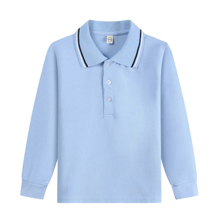 Kids Polo Shirts Casual Spring Autumn Tops School Wear Children Clothing Boys Girls Cotton T-Shirts Half Button Down Shirts