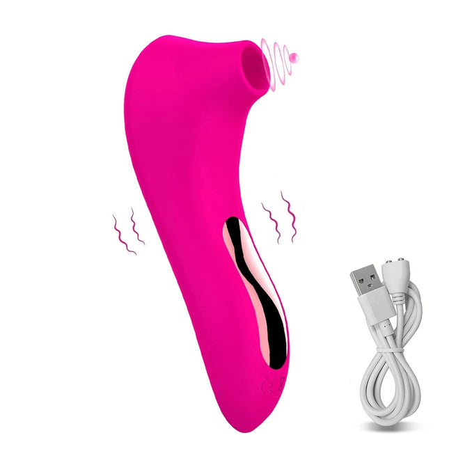 Rechargeable Waterproof Silicone Female Suction Vibrator Clitoris G-Spot Portable Adult Masturbator Massager Sex Machine