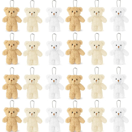 12-500Pcs Mini Teddy Bears Tiny Soft Stuffed Teddy Bear Small Plush Bears Bulk for Birthday Party Decor Favors Bag Keychain