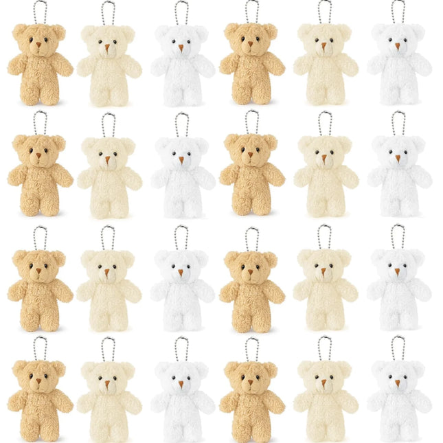 12-500Pcs Mini Teddy Bears Tiny Soft Stuffed Teddy Bear Small Plush Bears Bulk for Birthday Party Decor Favors Bag Keychain