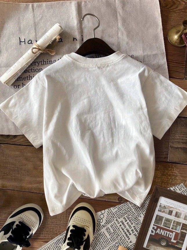Vintage Car Print Women T-Shirts Street Breathable Comfortable Short Sleeve Fashion Personality Tops Loose Sports T Shirt Female