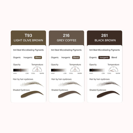 TATTOO Perma Blend Permanent Makeup Inks For Eyebrows Eyeliner  Microblading Eyebrow Beauty Tattoo Pigment Color Art Supplies