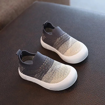Size 20-31 Children Shoes Spring Autumn Kids Sneakers Soft Breathable Mesh Boys Slip-on Shoes Patchwork Color Girls Shoes