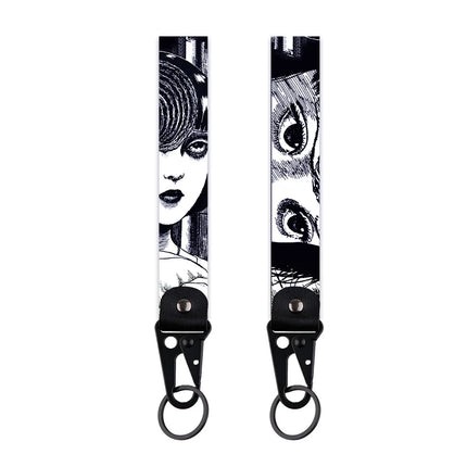 Anime Eye Eagle Beak Keychain Cartoon Character Wrist Lanyard Car Keyring Fashion Bag Accessory Manga Lover Collectible Gift
