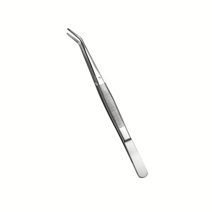 Stainless Steel Tweezers, with Curved Serrated Tip Multipurpose Tweezers Sewing Machine Tweezers Forceps for Craft Repairing