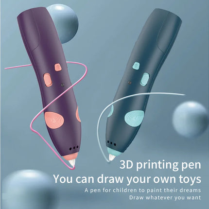 Low-Temp Safe 3D Printing Pen for Kids Cordless Wireless Design with PLA Filament Burn-Free 3D Pen Art Toy for Birthday Gift