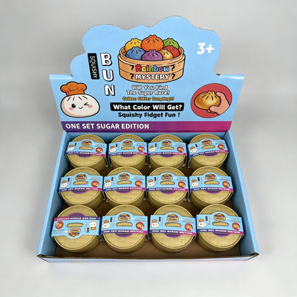 HOT Colorful Simulated Steamed Bun Squishy Blind Box 1-6pcs with Dumpling Sensory Squeeze Toy for Stress Relief