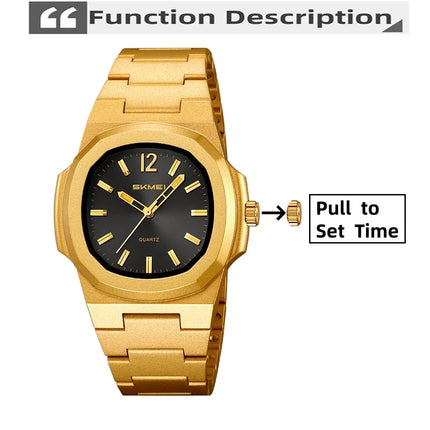 Skmei Bracelet Watches for Men Analog Display 50M Waterproof Simple Style Quartz Wristwatch
