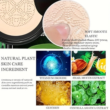 Snail Collagen BB Cream Mushroom Head Air Cushion CC Cream Face Concealer Brightening Moisturizing Foundation Cream Waterproof