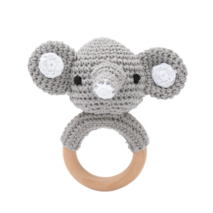 1pc Crochet Rattle Play Gym Pendant for Kids Ocean Crochet Rattle Mobile Bell Ring Wooden Babies Gym Montessori Children's Toys