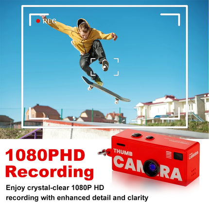 Magecam Digital Camera 0.96 Inch Keychain Camera Retro Support Memory Card 1080P Very Small Camcorder Video Recorder with Flash